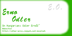 erno odler business card